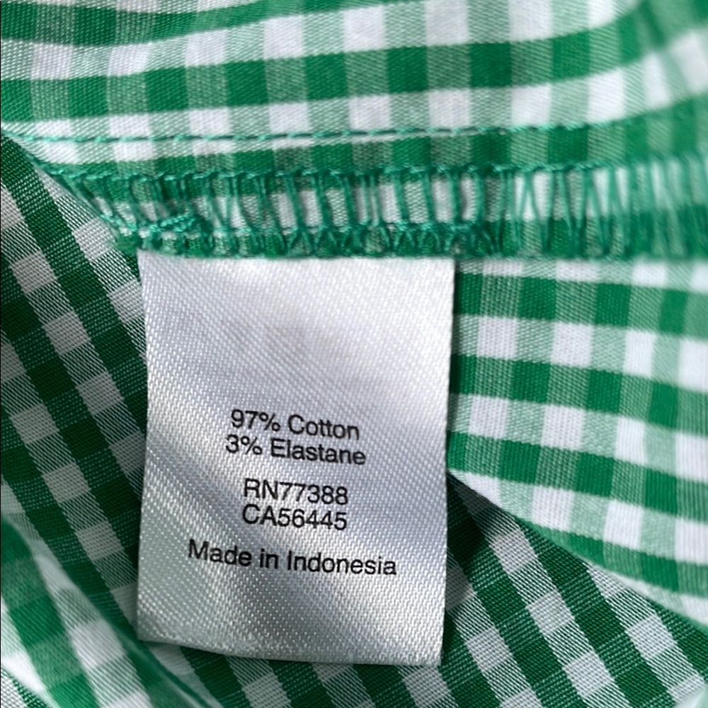 J.Crew Sleeveless  Blouse with Tie Back Green Gingham Size 6 - Picture 7 of 7
